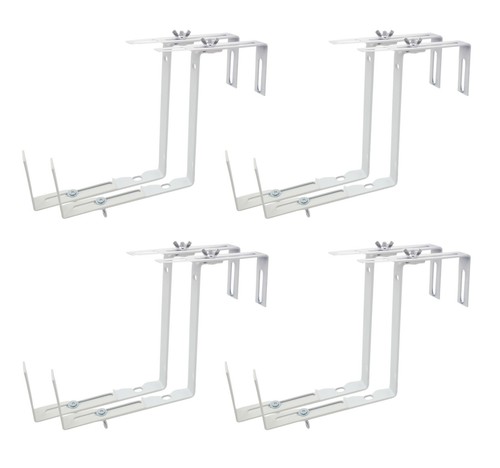Balkonkastenhalter weiß - 4x,