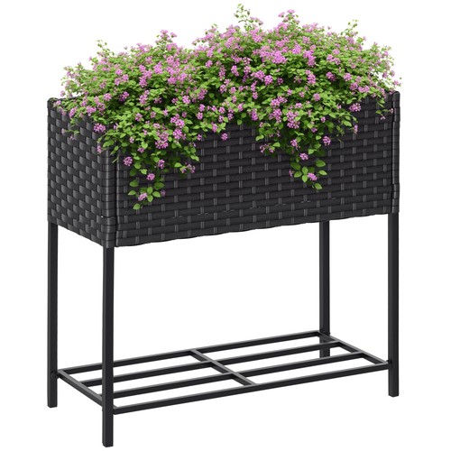 Poly rattan hochbeet - poly,