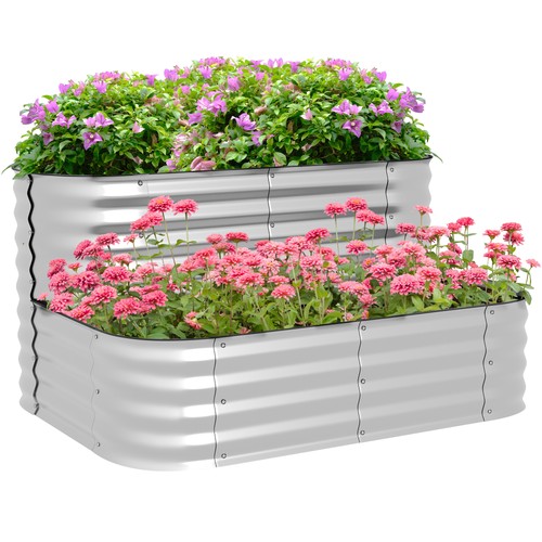 Hochbeet metall stufiger - metall,, 2-stufiger