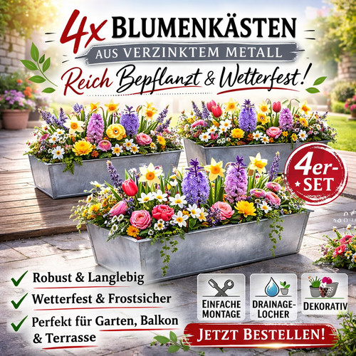 4er set zink paletten - 4er,
